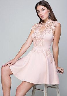 Bebe Applique Scuba Dress