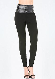 Bebe Chain Corset High Leggings