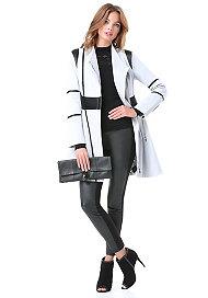 Bebe Pintuck Swing Trench Coat