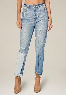 Bebe Blocked High Waist Jeans