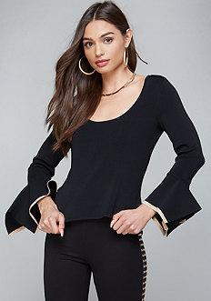 Bebe Gold Tipped Sweater
