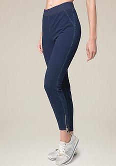 Bebe Logo Denim Knit Joggers