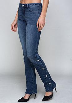 Bebe Side Split Jeans