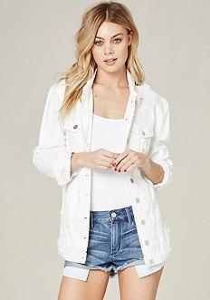 Bebe White Boyfriend Jacket