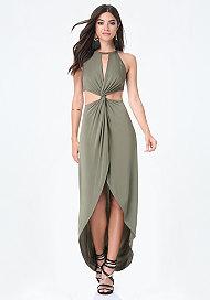 Bebe Petite Twist Hi-lo Dress