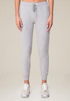 Bebe Large Crystal Logo Pants