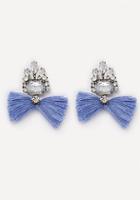 Bebe Crystal & Tassel Earrings