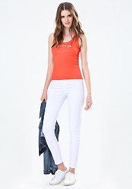 Bebe Logo Crossback Tank