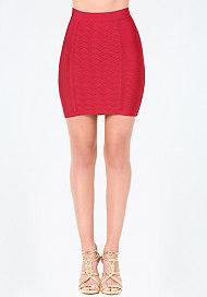 Bebe Basket Weave Knit Skirt