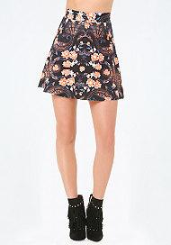 Bebe Print Knit Circle Skirt
