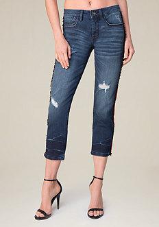 Bebe Paramour Grosgrain Jeans