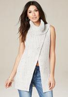 Bebe Cowl Neck Wrap Vest