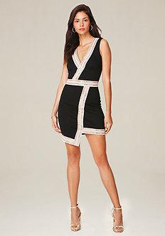 Bebe Glam Asymmetric Dress