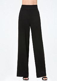 Bebe Banded Waist Wide Leg Pants