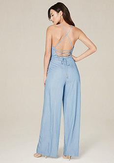 Bebe Elena Wide Leg Jumpsuit