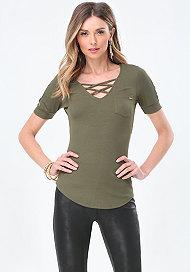 Bebe Chloe Crisscross Top