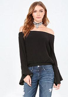 Bebe Risa Off Shoulder Top