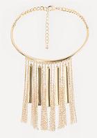 Bebe Bar Fringe Collar Necklace