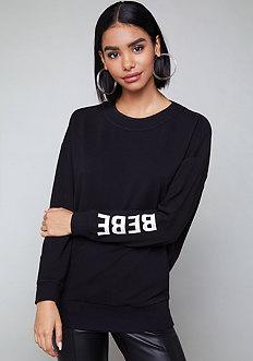 Bebe Logo Back Cutout Sweatshirt