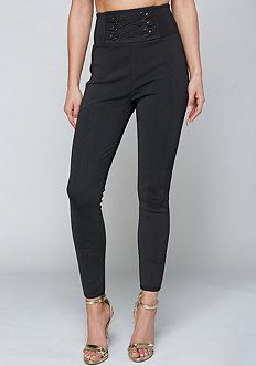 Bebe Lace Up Waist Leggings