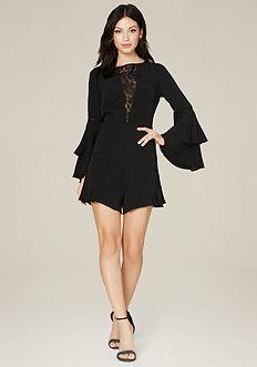 Bebe Lace & Ruffles Romper