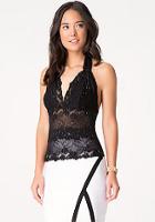 Bebe Katherina Beaded Halter Top