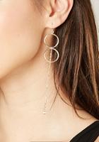 Bebe Double Circle Drop Earrings