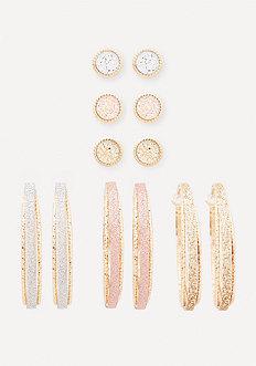 Bebe Glitter Earring Set