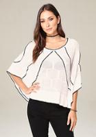 Bebe Ruffled Capelet Sweater