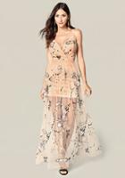 Bebe Marielle Embroidered Gown