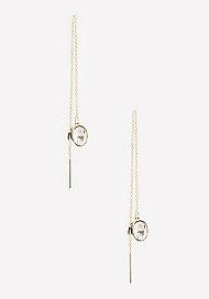 Bebe Cz Pull Through Earrings