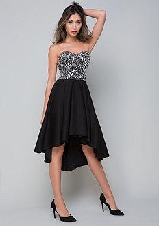 Bebe Pearl & Crystal Dress