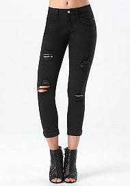 Bebe Ripped Heartbreaker Jeans