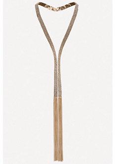 Bebe Fringed Crystal Lariat