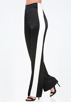 Bebe Colorblock Satin Pants