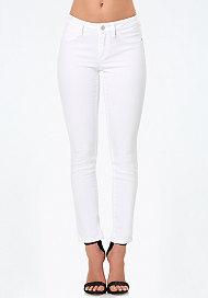 Bebe White Heartbreaker Jeans