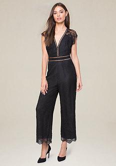Bebe Walker Lace Jumpsuit
