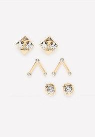 Bebe Edgy Stud Earring Set