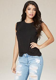Bebe Twist Neck Tank
