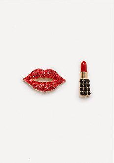 Bebe Lips & Lipstick Earrings