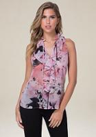 Bebe Meredith Print Ruffled Top