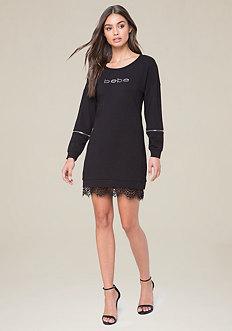 Bebe Logo Kyna Popover Dress
