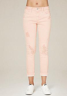 Bebe Raw Hem Heartbreaker Jeans