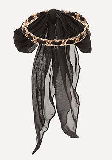 Bebe Scarf & Chain Choker