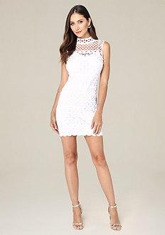 Bebe Donna Laser Cut Dress