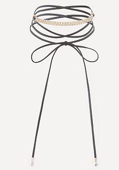 Bebe Goldtone Accent Wrap Choker