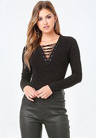 Bebe Billie Lace Up Top