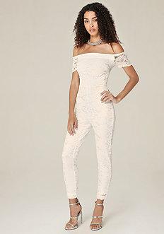 Bebe Sam Lace Jumpsuit
