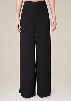 Bebe Slit Wide Leg Pants