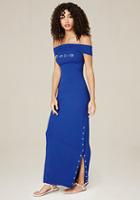 Bebe Logo Snap Slit Maxi Dress